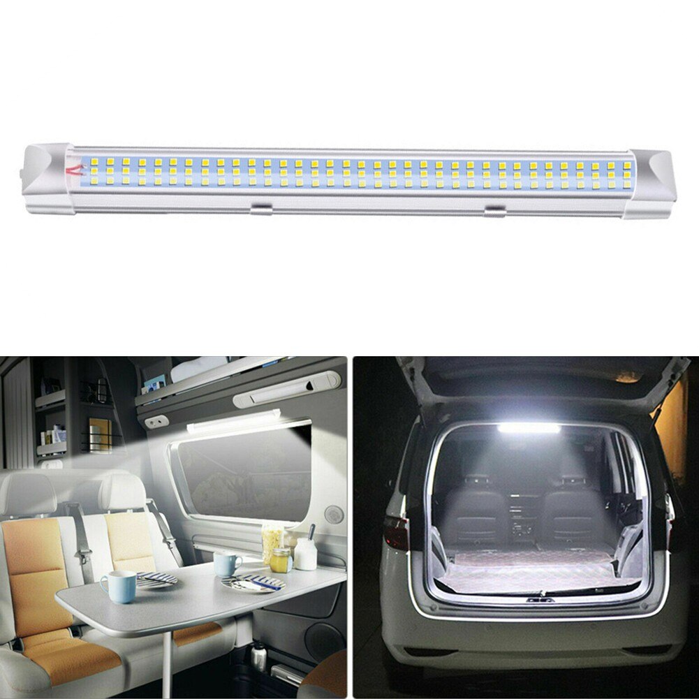 108 LED Interior Lamp Strip Bar Car Van Bus Caravan ON/OFF Switch 12V Boat Car Accessories High Light Bar