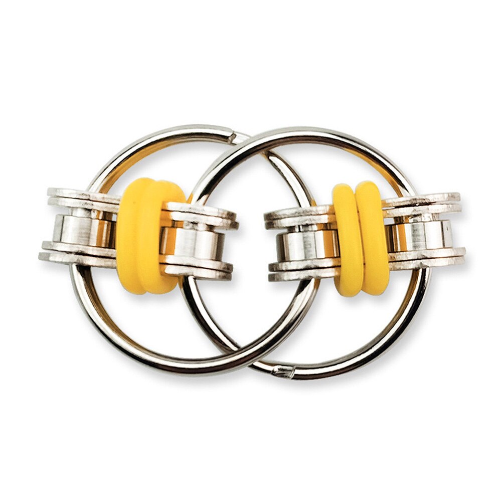 Metalen Puzzel Sleutelhanger Decompressie Bike Chain Fidget Vinger Spinner Zintuiglijke Speelgoed Geven Kinderen Beste Verlichting Speelgoed: H