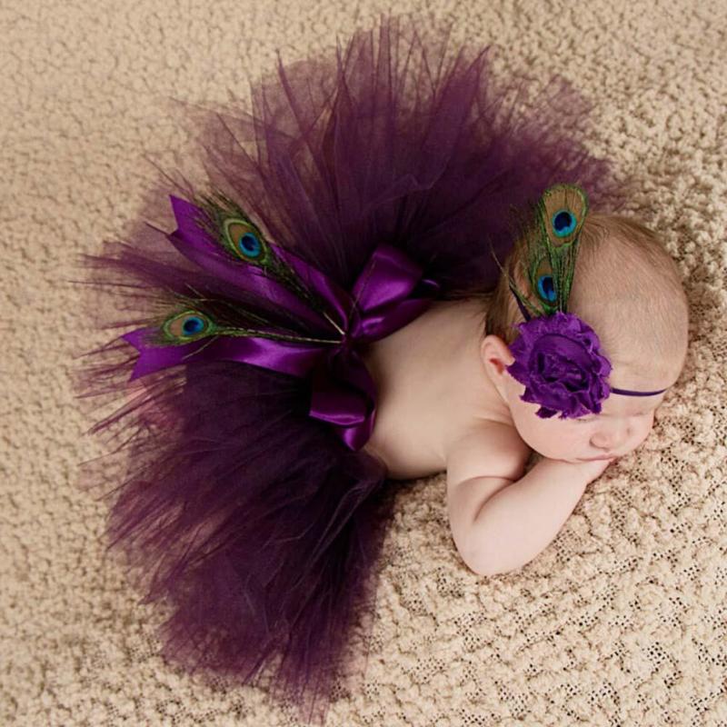 Pasgeboren Baby Fotografie Props Infant Tulle Tutu Rok met Bloem Hoofdband Kids Photo Prop Accessorie Leuke Peuter Baby Kleding