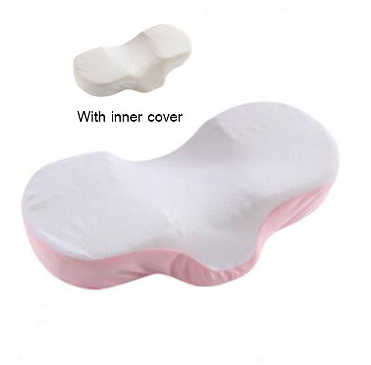 Memory Foam Anti Wrinkle Pillow Ergonomic Curve Improve Sleeping Pillows Perfect Concave Headrest Neck Support: With inner cover2