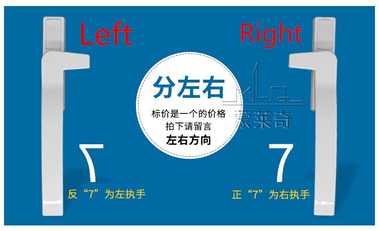 White Replacement UPVC Window Handles Right/ Hand Zinc Alloy Window Hardware Door Handle