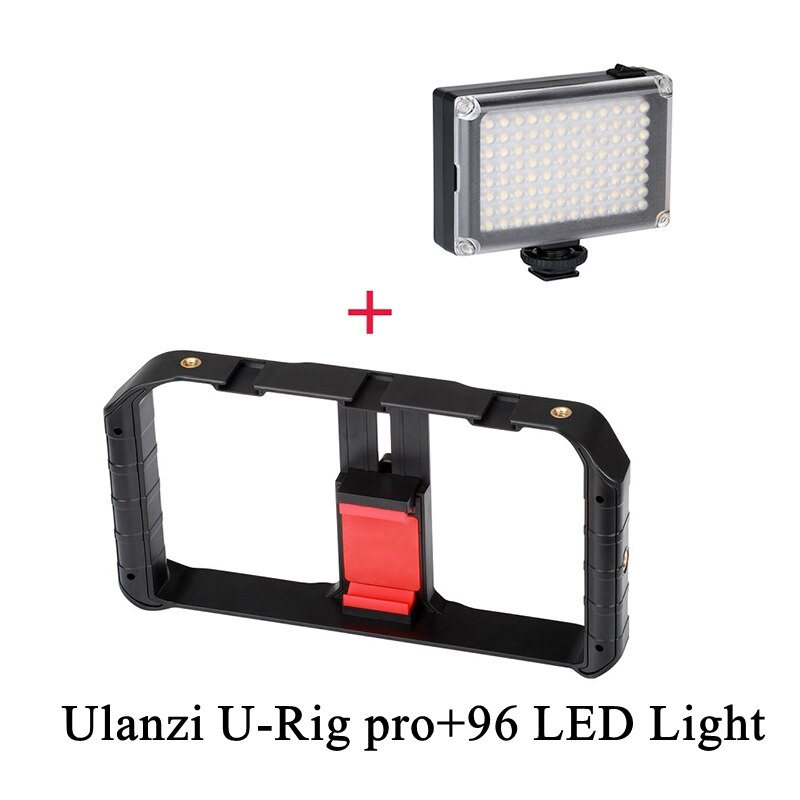 Ulanzi U Rig Pro Smartphone Video Rig Phone Stabilizer Grip Tripod Mount with Mic LED Light Port Microphone for iPhone Andriod: Bundle 3