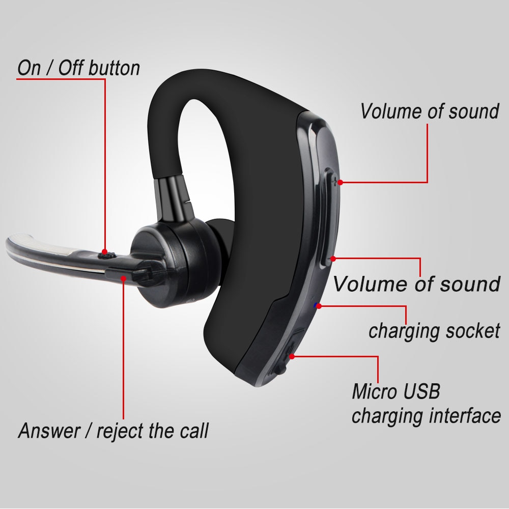 Anytone-auricular Original con Bluetooth, dispositivo de audio con cancelación de ruido para walkie-talkie con enchufe de AT-D878UV