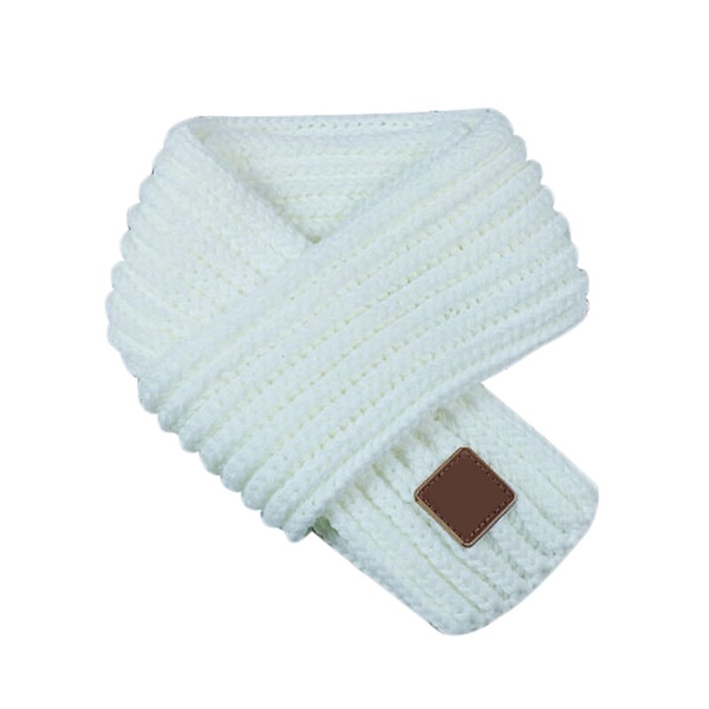 Foulard bébé, mignon, écharpe, pour cou, couleur unie, pour garçons et filles: white