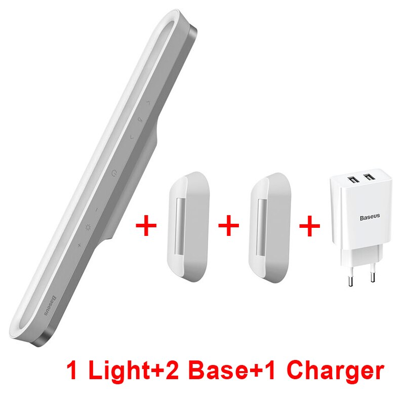 Baseus LED Desk Lamp Hanging Magnetic Table Lamp for Study Cabinet Light USB Rechargeable Stepless Dimming Dormitory Night light: Type 4