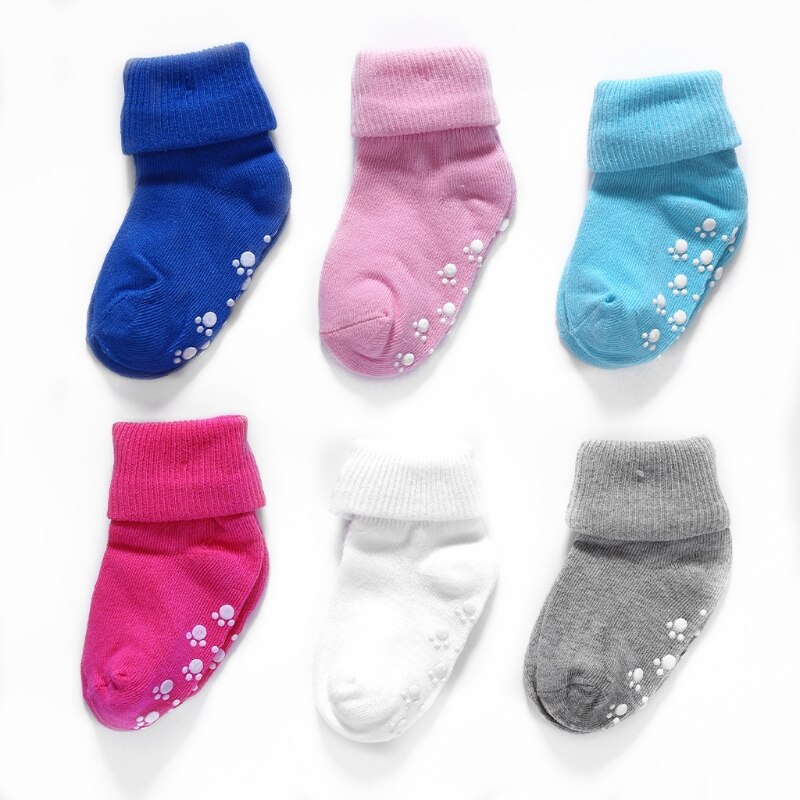 Antislip Cotton Breathable Children Socks Infant Baby Girls Boys Candy Color Comfortable Socks For 13 Year kids