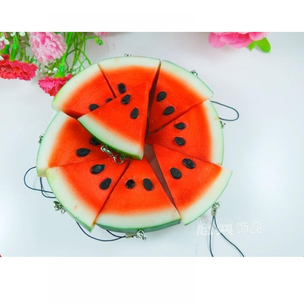 Simulatie Fruit Leuke Rode Watermeloen Cellphone Charm Strap Bag/Sleutelhanger 1pc