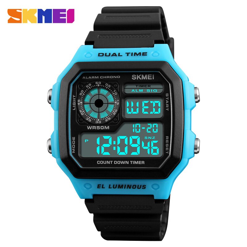 SKMEI LED Digitale Horloge Mannen Waterdicht Alarm Chronograph Heren Horloges Topmerk Luxe Sport Horloges Voor Mannen Horloges