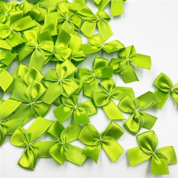 100pcs Mini Satin Ribbon Flowers Bows Craft Wedding Decoration Upick A176: Color 12