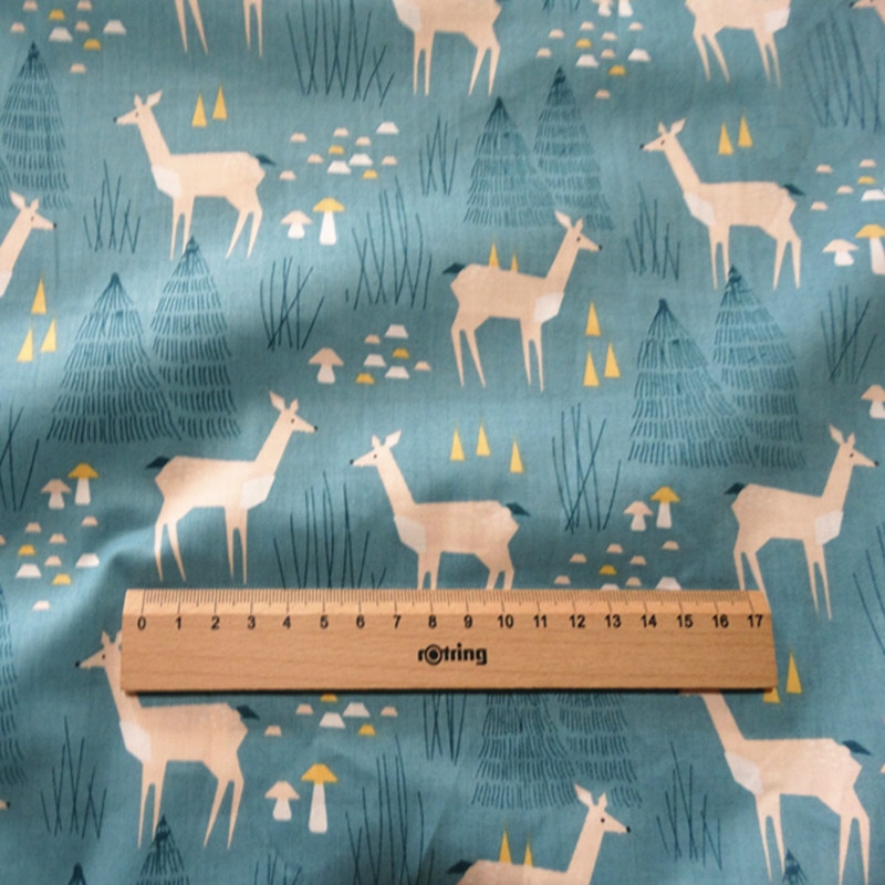 Por metro 100% tecido de sarja de algodão bebê, estampado, pano de algodão para diy, costura, patchwork, acolchoamento, tecidos