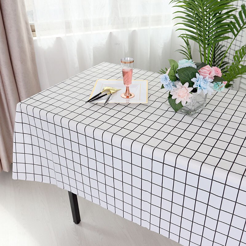 2PCs Nordic Disposable Tablecloth Rectangular PVC Plastic Desk Pad Party Oil-Proof Tablecloth