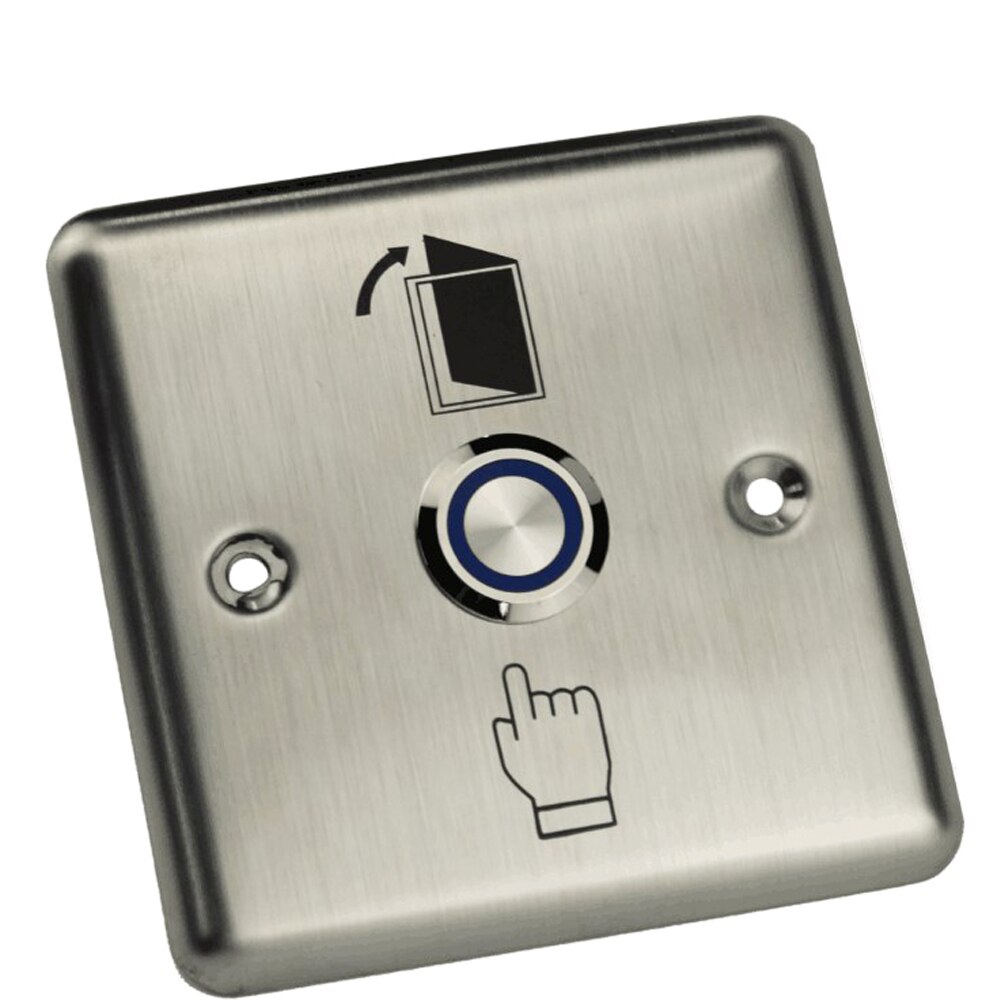 Stainless Steel Exit Button Push Switch Door Sensor Opener Release Backlight Led For Access Control Home Security Protection