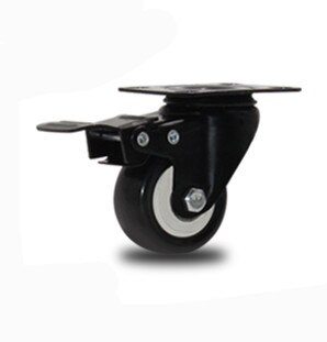 4 Pcs 1.5/2/2.5 Inch Rubber Wiel Enkel Wiel Zwart Zwenkwielen Trolley Meubels Caster Rubber Vervangen Rollers