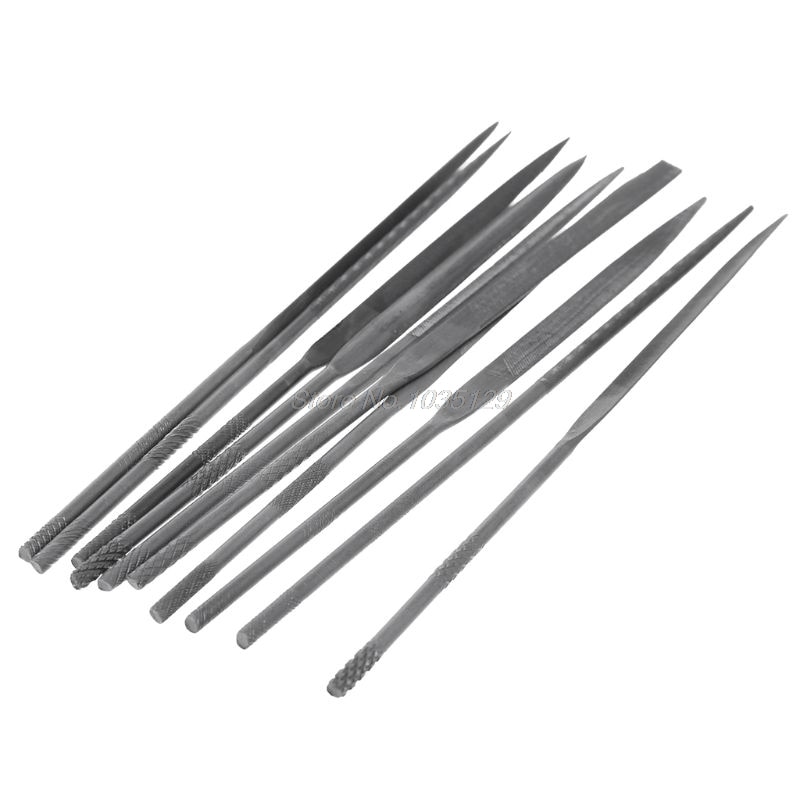 10PCS Small Needle Files Set 140mm Metal Glass Stone Jewelry Wood Carving Craft Tool Whosale&amp