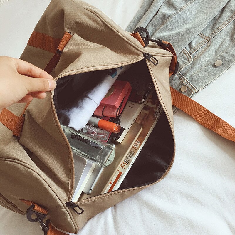 Wobag grande capacidade de viagem dos homens bolsa de bagagem feminina multi-funcional oxford pano weekender viagem ao ar livre duffle saco