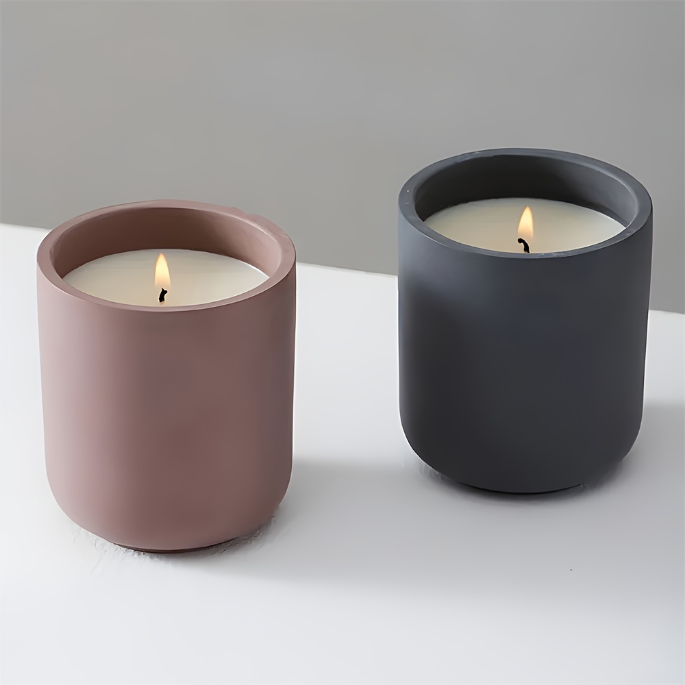 3D Circular Candle Jar Mold, DIY Concrete Circular Bottle Making Mold, Used To Store Candle Holders, Jewelry Boxes, And Vases