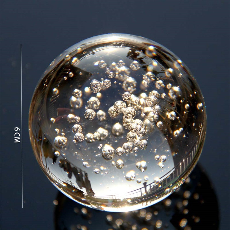 60mm Crystal Glass Ball Artificial Crystal Glass Ball Sphere Decoration Chinese Style Feng Shui Decorating Ball Accessories