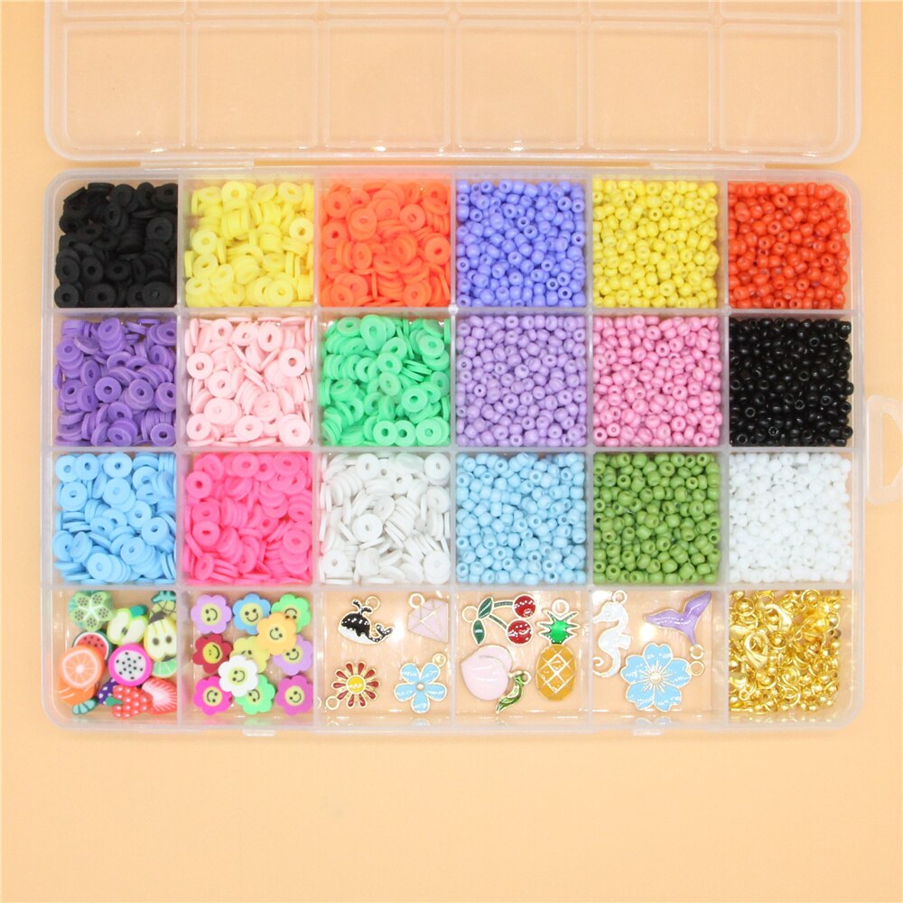 1 Set Ton Obst Samen Armband Schmuck Machen Set mit Perlen Micangas Kit für Telefon Charme Schmuck Liefert Machen Set für Perle