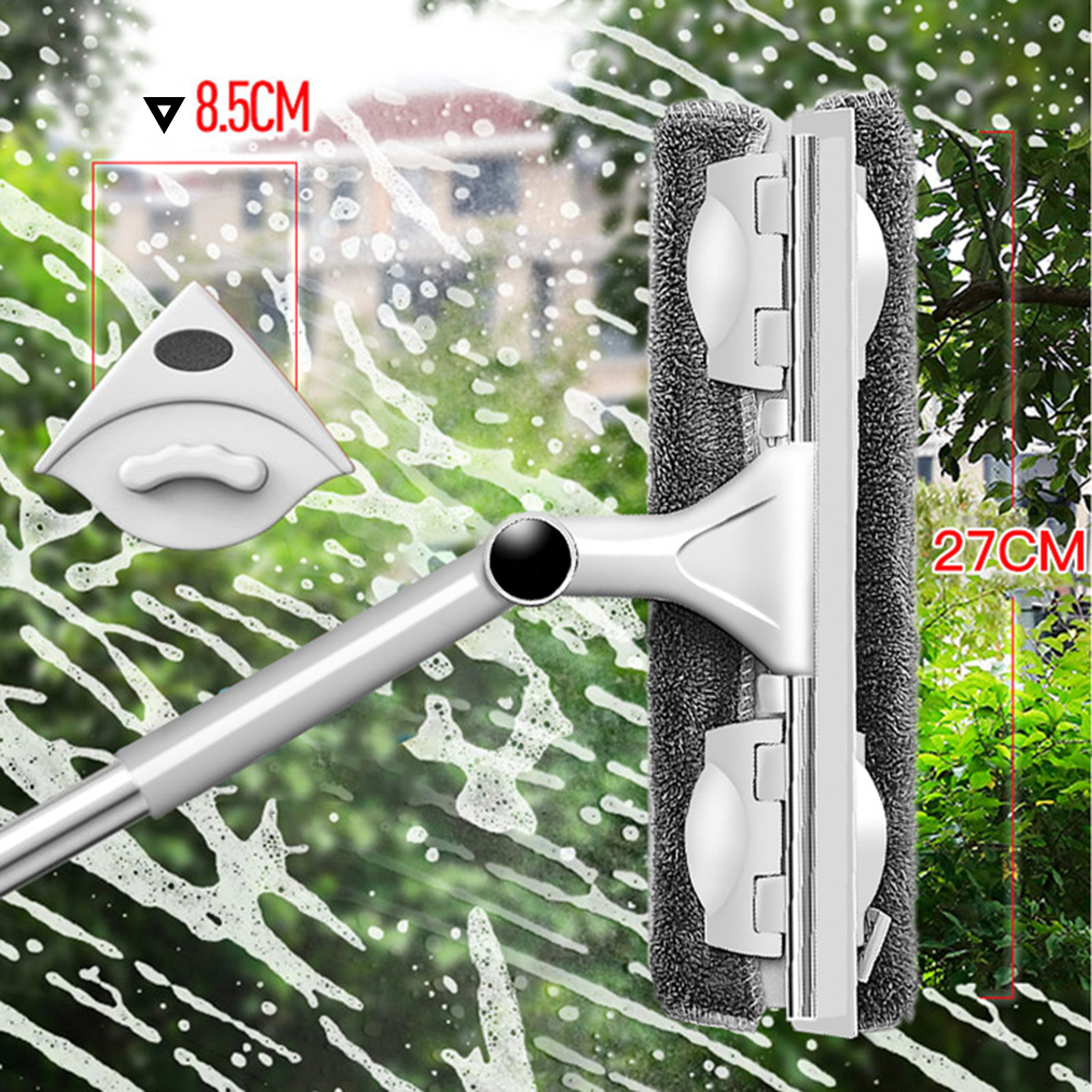 Telescopic High-rise Window Cleaner Wiper Glass Cleaner Brush Double Strong Sides Glass Cleaning Brush For Washing Window
