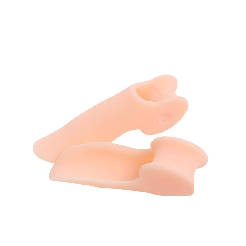 1 paar Silikon Kleinen Zeh Finger Haarglätter Hallux Valgus Ballen Korrektor Fuß Gesundheit Pflege Produkt: hell Beige