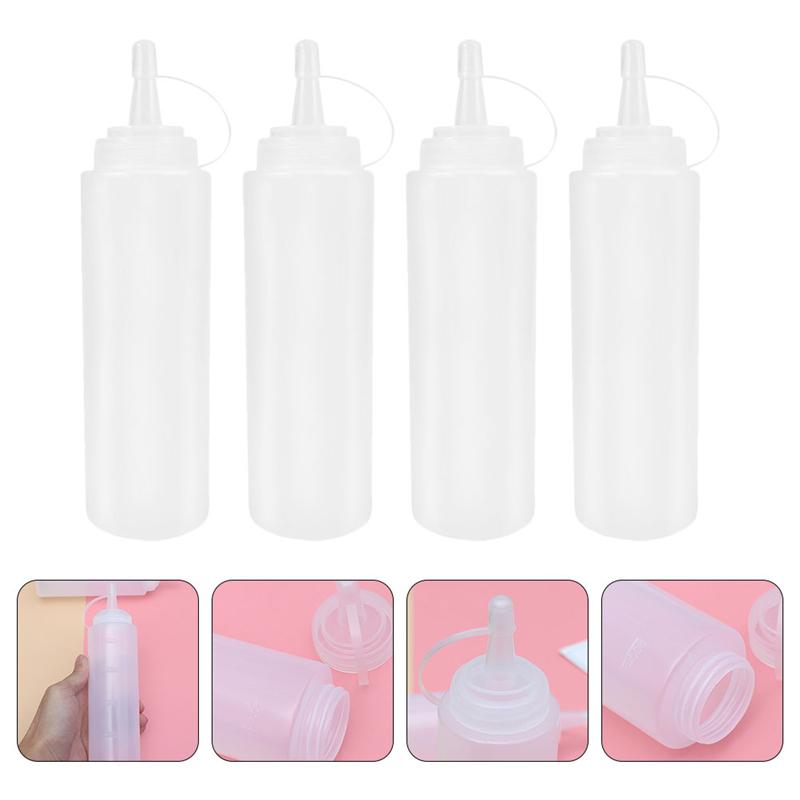 10Pcs/8Pcs/6Pcs/4Pcs Salade Saus Dressing Flessen Kruiden Salade Saus Squeeze Flessen plastic Cake Squeeze Flessen 18Cm