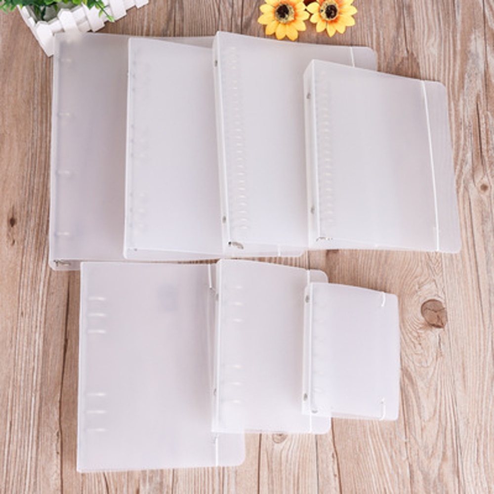 Pp plastskrubbe  a4 b5 a5 a6 a7 gennemsigtigt løvbind bindemiddel notebook indre kerneomslag note bogskal
