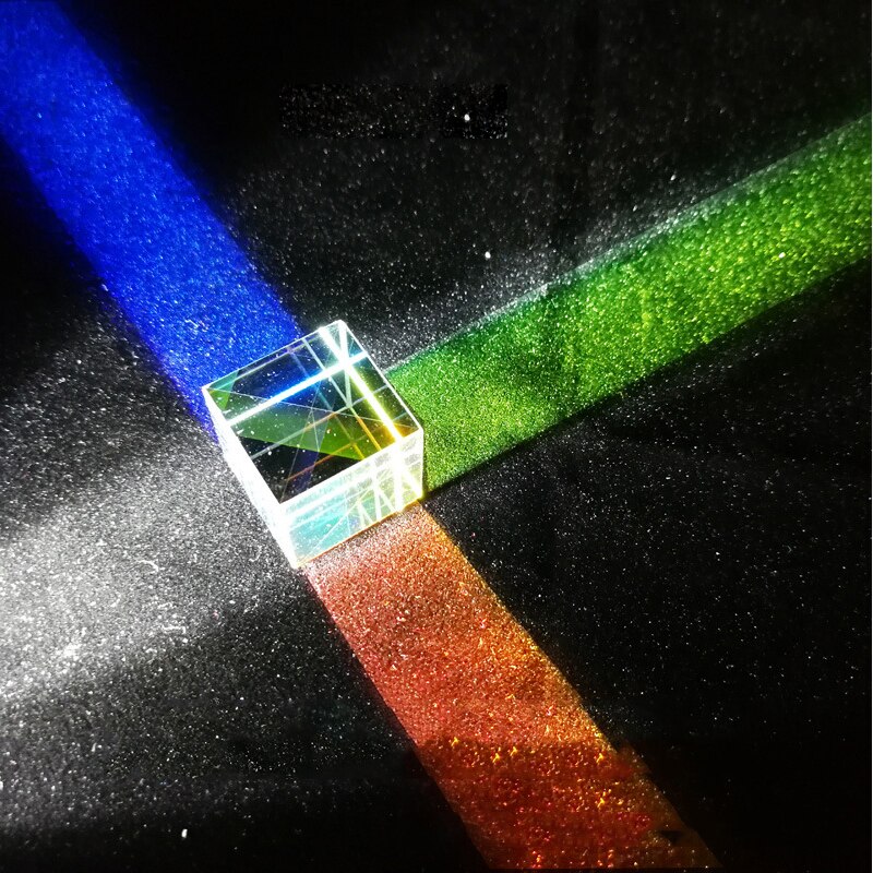 Optical Prism X-Cube Physics Teaching Glass Tools RGB Combiner Splitter Cross Dichroic Prism Photograph Research Educational Gif