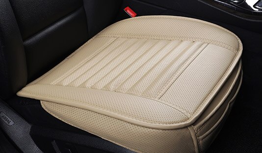 Pu Lederen Autostoel Pad, Auto Kussens, Non Slide Kussen Pads, universele Accessoires Enkele Covers X7 X15: Old beige front 1pcs