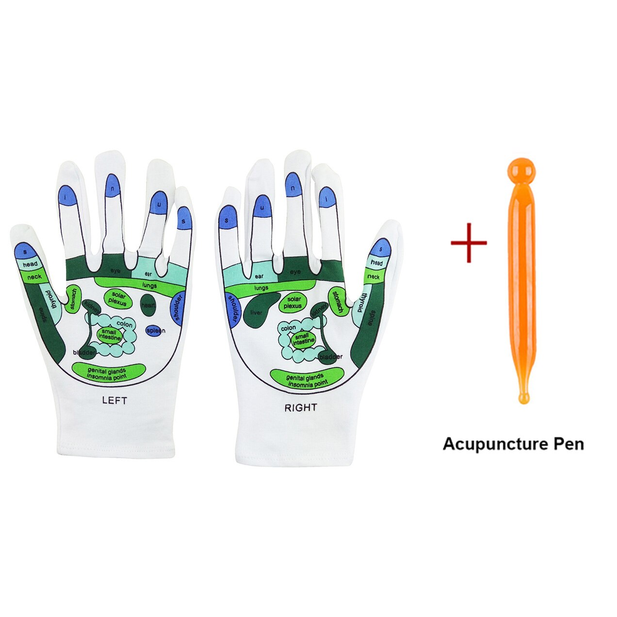 Chaussettes de réflexologie acupression, gants d'acuponcture de paume, physiothérapie, Massage, soulage la fatigue du pied, pour hommes et femmes: Palm