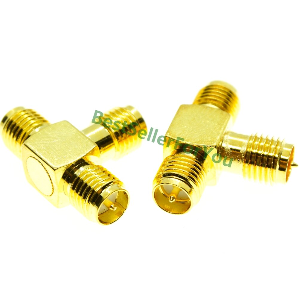 SMA RP-SMA Male Female To SMA RP-SMA Male Female 2X SMA 3 WAY right angle RF Connector Adapter Converter: 24 X 1PCS