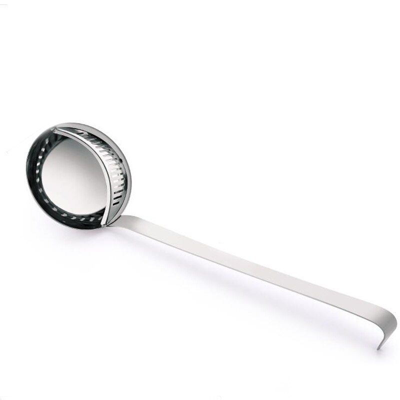 Cuchara de cocina de acero inoxidable para sopa, olla casera, cucharón de con filtro hueco