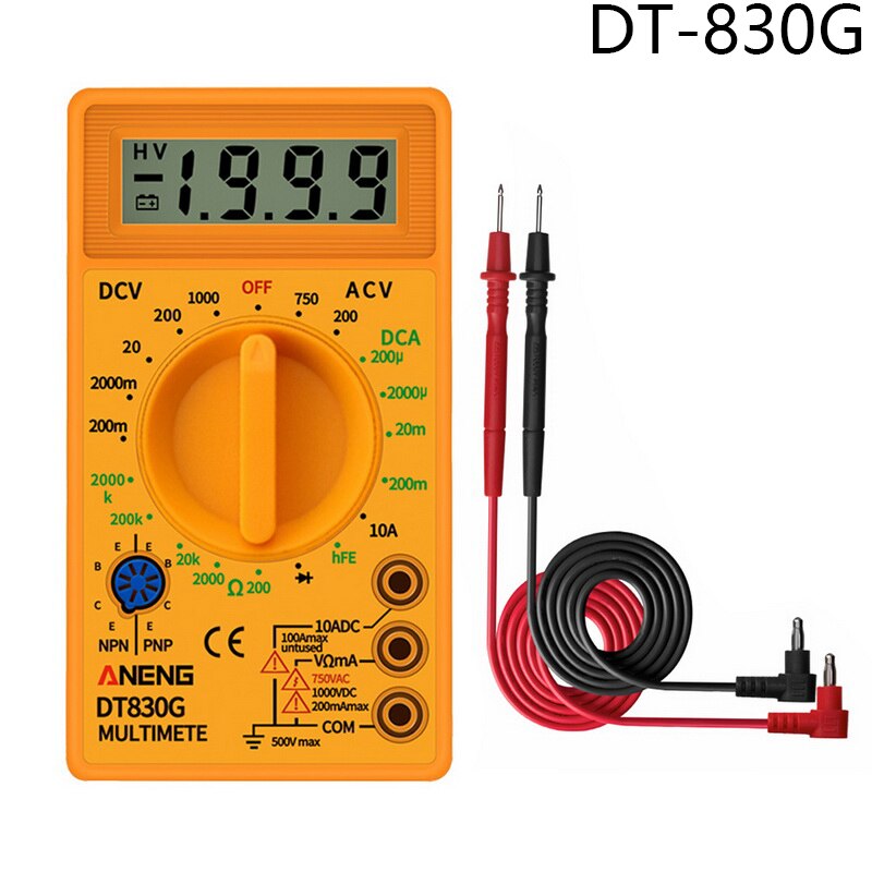 Urijk DT830B Dc/Ad Lcd Digitale Multimeter 750/1000V Voltmeter Amperemeter Ohm Tester Hoge Veiligheid Handheld Meter digitale Multimeter: DT-830G