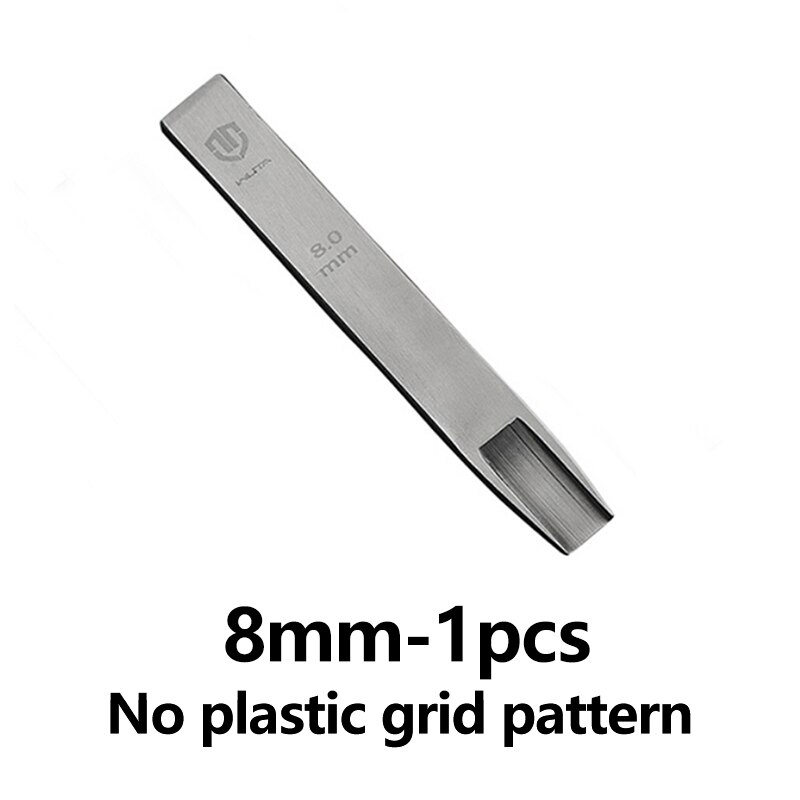 WUTA Original Weaving Slot Hole Punch Tools Woven Style Leather Chisel Tools BV Belt DIY Woven Pattern Cutter for Hand Work: 8mm-No Pattern