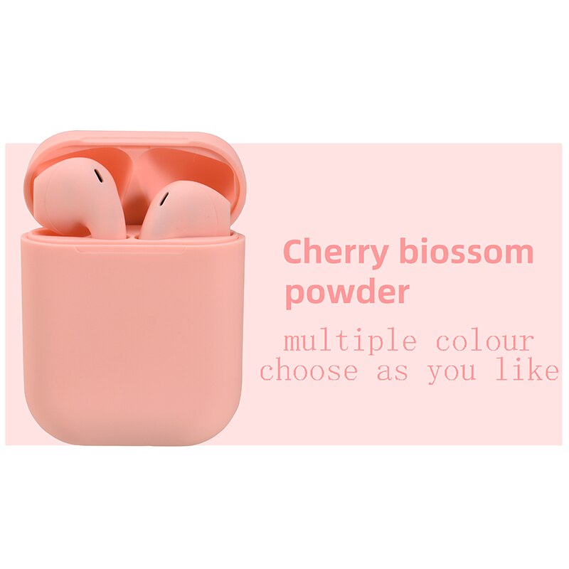 Mini 2 TWS Drahtlose Kopfhörer Bluetooth 5,0 Kopfhörer Ohrhörer Sport in Ohr Headset Freisprecheinrichtung Ohr Knospen für iPhone Xiaomi Samsung: inpods Rosa