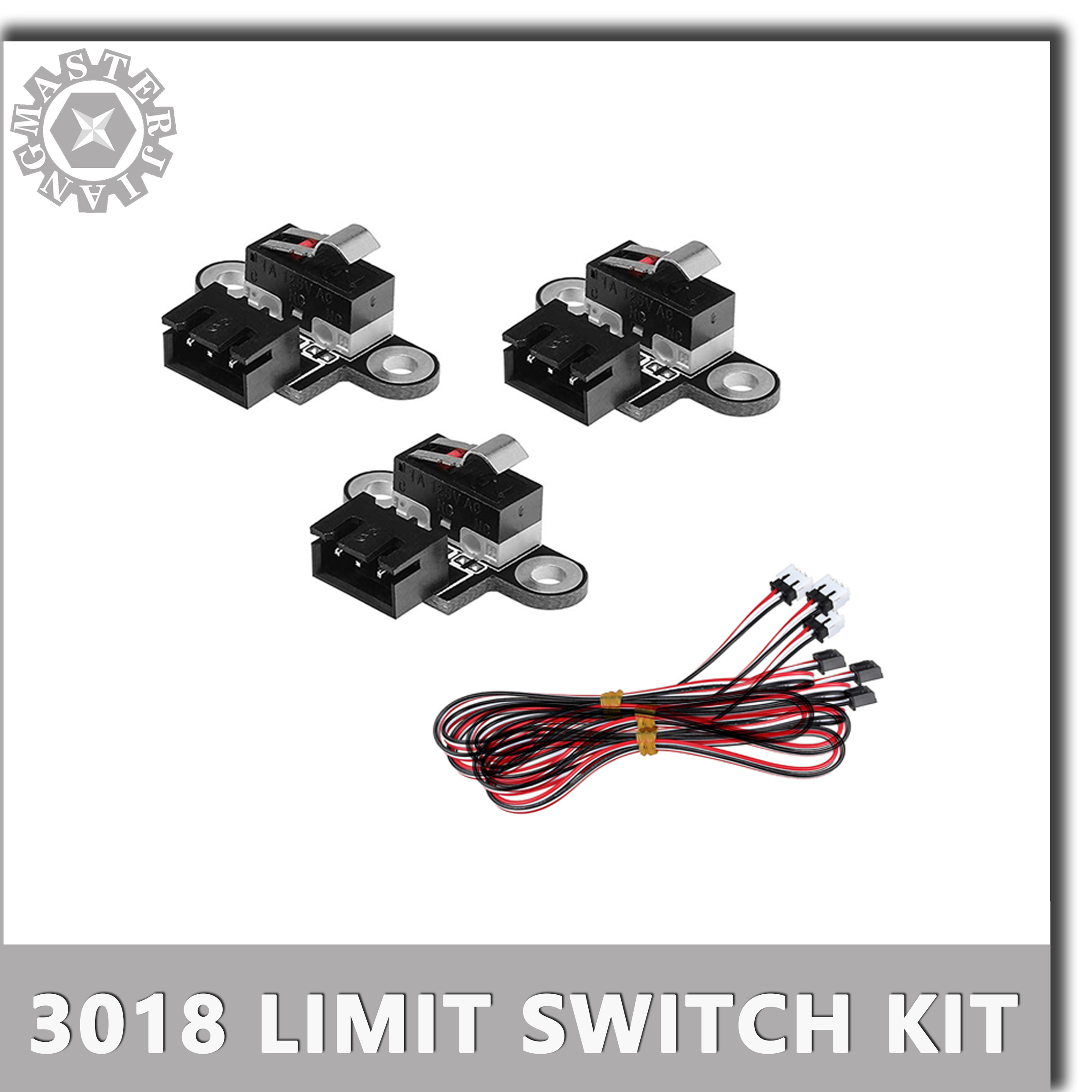 3 PCS/Kit With 3-pin cable for 3018-PRO/3018-Max Metal/3018 Plus with 3p ports PCB Mini Limit Switch Vertical CNC limit switch
