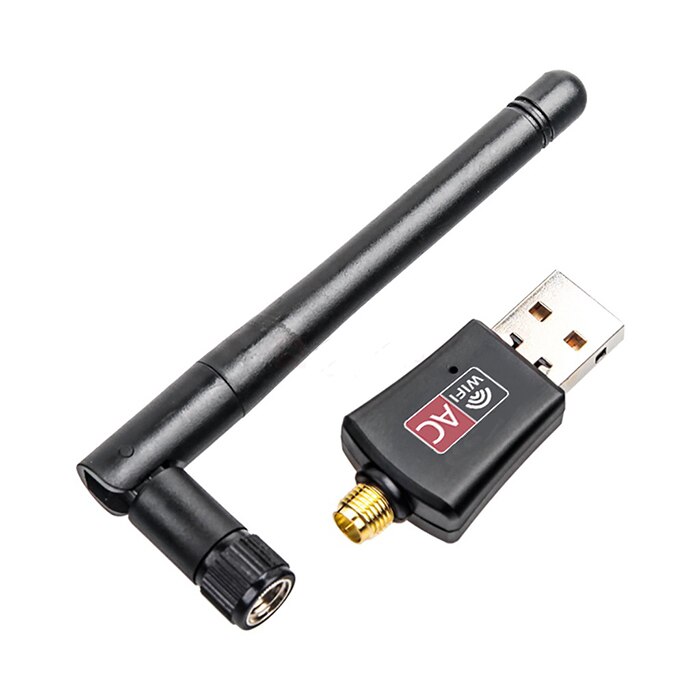 802.11B/G/N/AC Dual Band 600Mbps RTL8811CU Wireless USB WiFi Adapter dongle met 2.4G &amp; 5.8G Externe Wifi Antenne voor Android