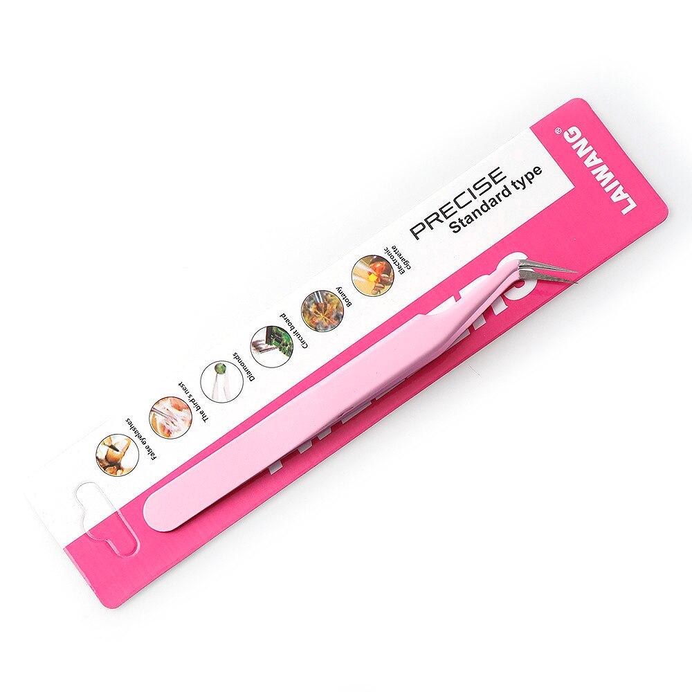 Lash Eyebrow Tweezers Eyelash Extension Colorful Nails Decor Picker Stainless Steel Superhard Tweezers Manicure Makeup Nail Tool: 6