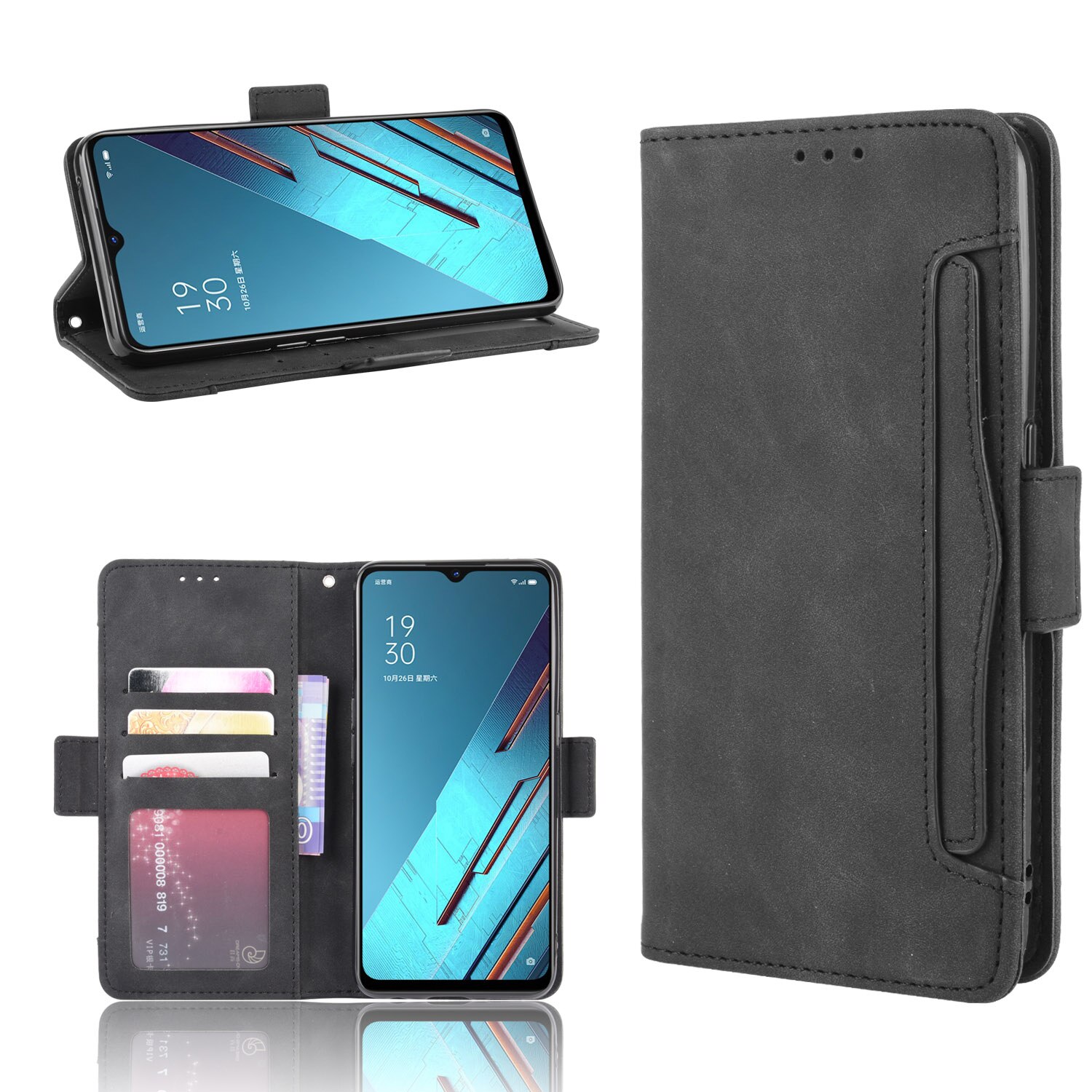 Oppo Vinden X2 Lite Wallet Case Luxe Flip Lederen Cover Voor Oppo Vinden X2 Lite Multi Card Slots Case