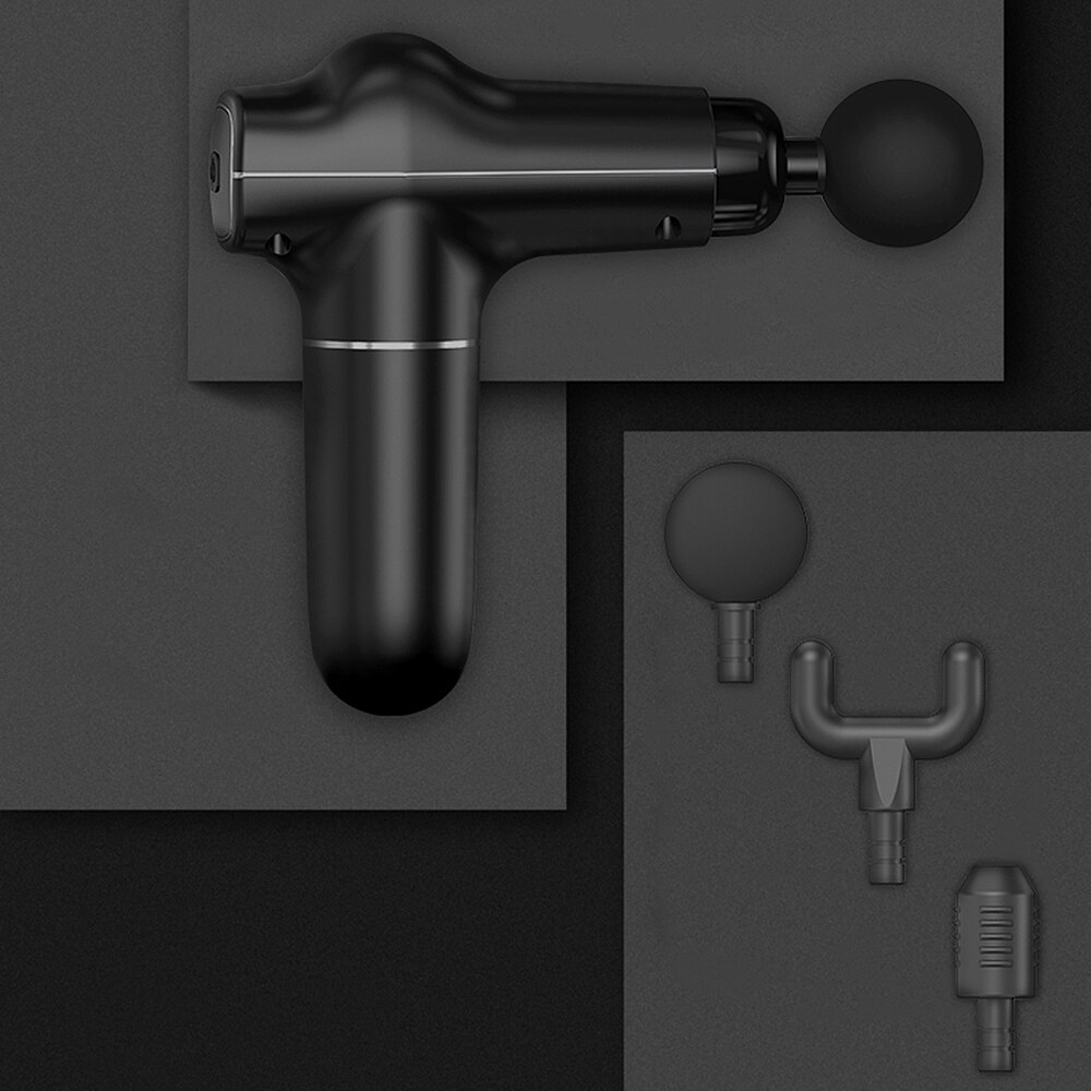 Massage Gun 3-Level Variable Frequency Vibration Muscle Massage for Pain Relief Electric Body Massager with 3 Massage Head