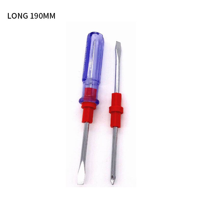 Destornillador de doble uso para el hogar, cabezal ranurado telescópico cruzado, herramientas de destornillador intercambiables, novedad: Rojo