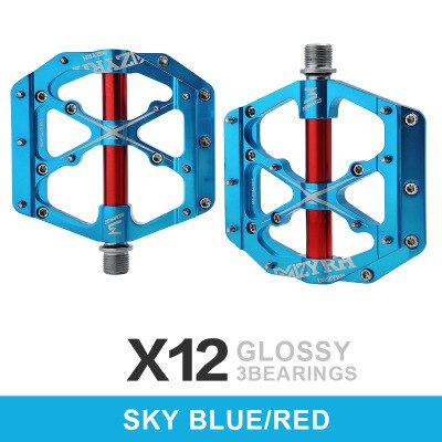 MZYRH mountain bike pedal bicycle pedal aluminum alloy bearing Palin road bike folding car universal cross-border: Fine polishing-7