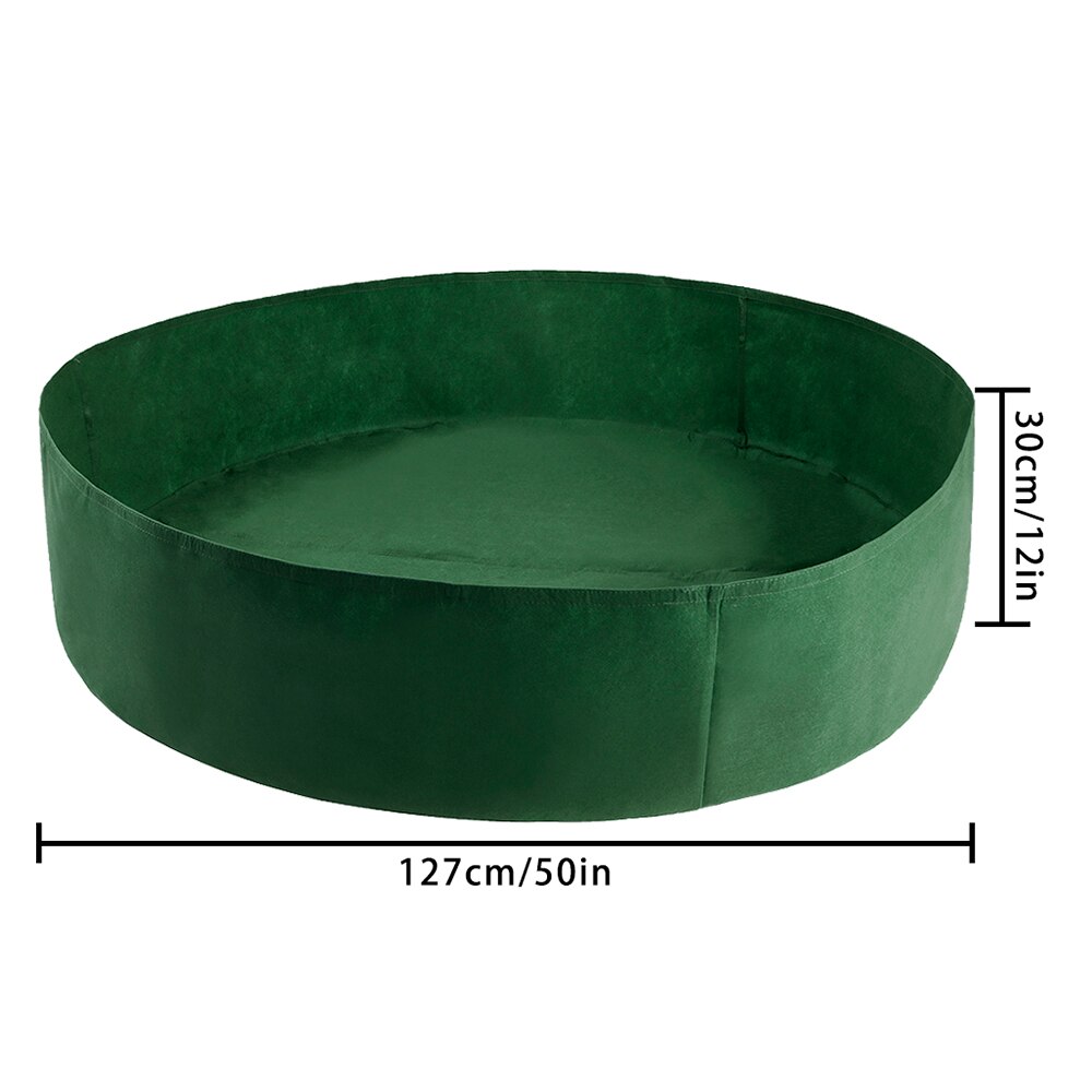 50 Gallon Zwart Planten Groeien Tas Groente Bloem Beluchting Planten Pot Container Zwart Verdikking Stof Plant Pot: green L