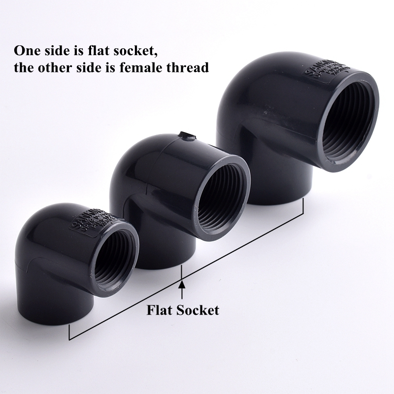 1/2"~2" Single Female Thread 90° Elbow Connector Planting Frame Plastic Joint UPVC Pipe 90° Elbow Socket Fish Tank Connectors