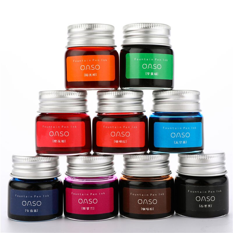 1pc 20ml Authentic Pure colorful ink without fountain pen ink pen nib ncomics refill Penna stilografica carbon pimio 03826