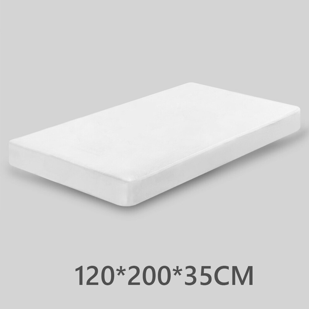 Blødt vandtæt sengetøj monteret madras pad beskytter cover ark topper med bånd seng enkelt dobbelt king size pad coverd: 120 x 200 x 35cm