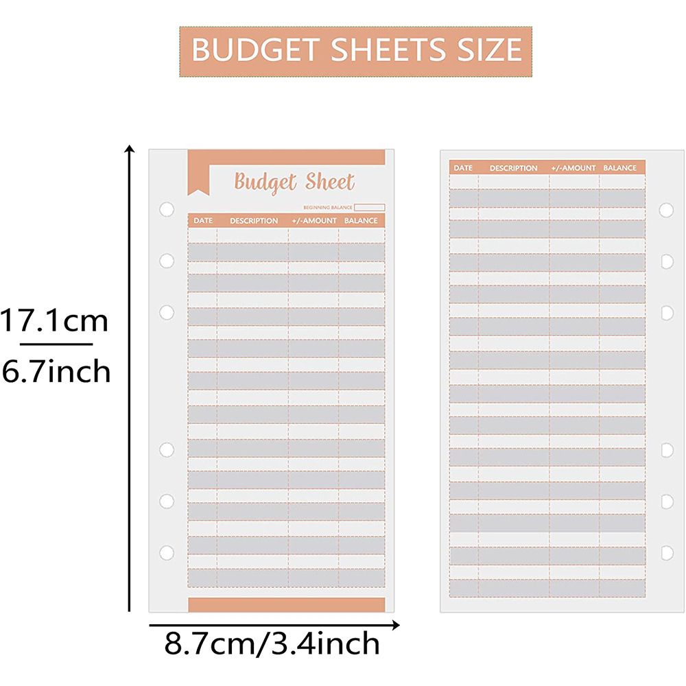 A6 Size Budget Wallet Budget Tracker Sheets Ledger Book Budget Binder Budget Envelopes Expense Tracker Budget Sheets