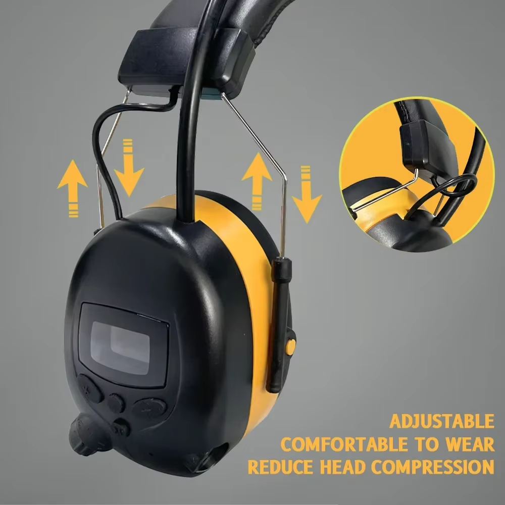 Nuevos auriculares de protección auditiva Bluetooth 5,3 mejorados con Radio FM, orejeras de seguridad NRR de 25dB para cortar y talleres