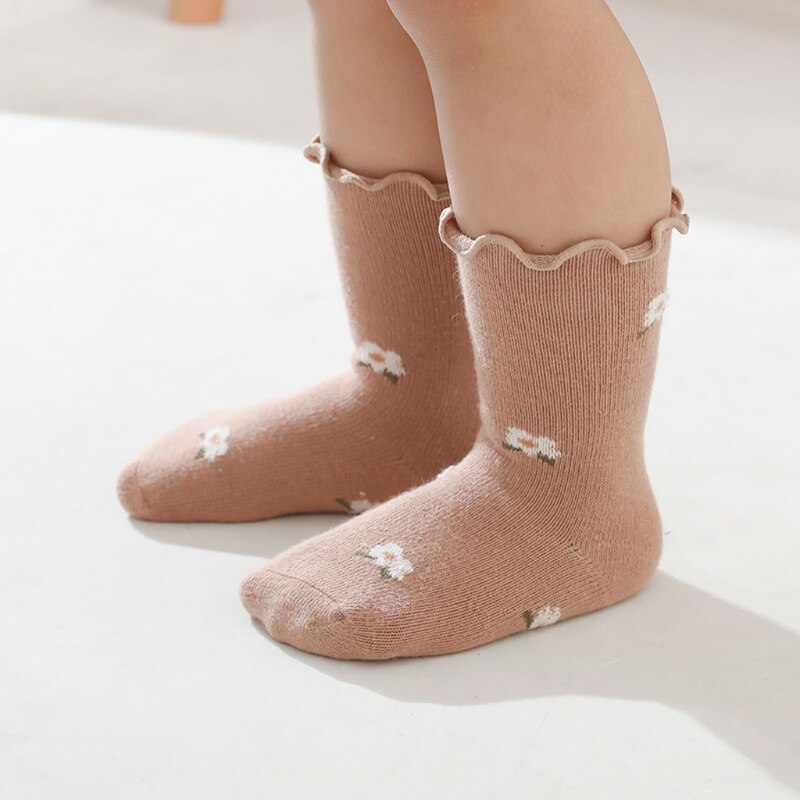 Toddlers Girls Frilly Socks Baby Ankle Sock Children Anti Slip Infant Floor Sock P31B