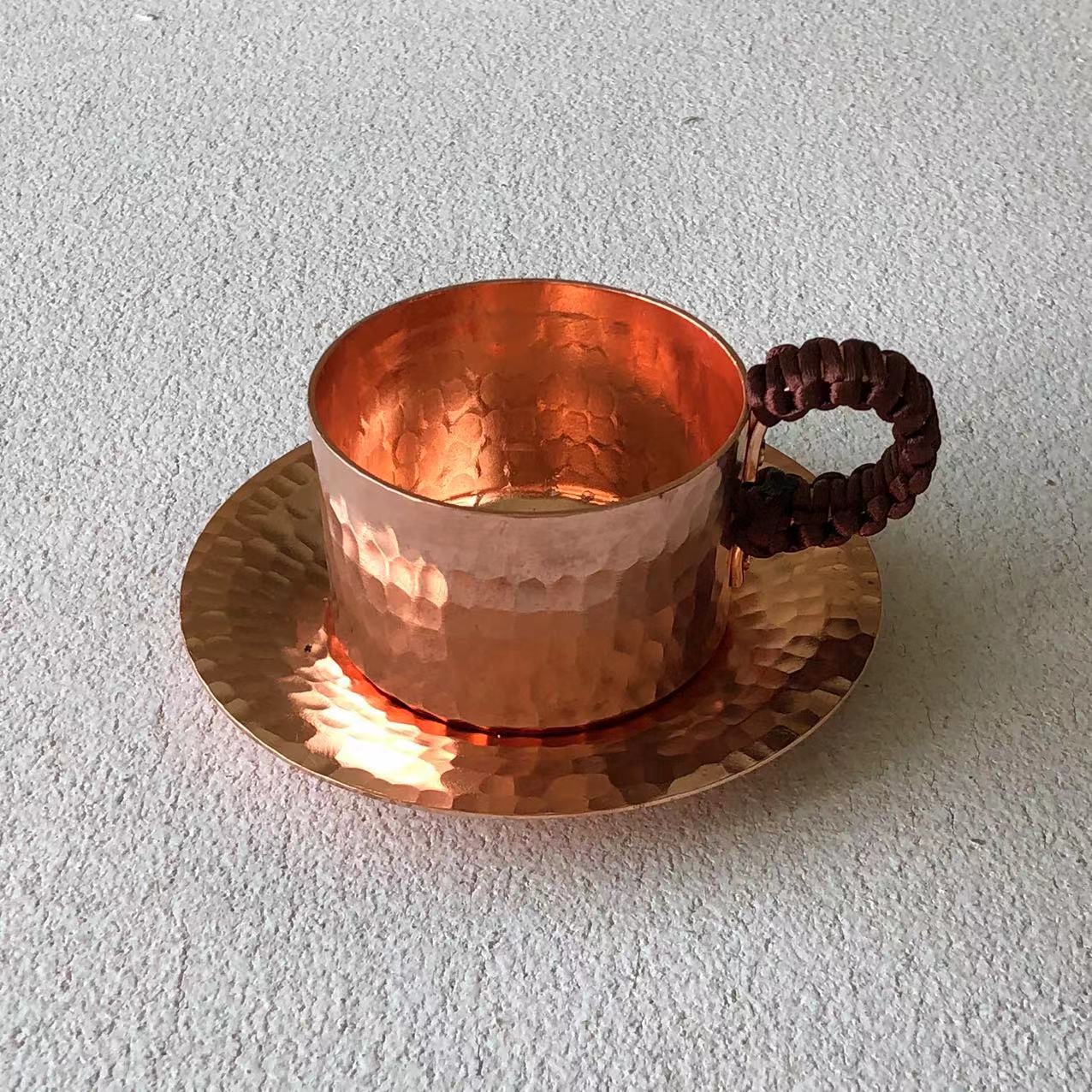 Pure Copper Coffee Tea Cup Handmade Drinkware Tableware