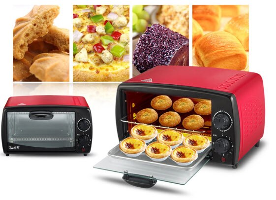 Mini torradeira elétrica forno inoxidável 12l 750w bolo máquina de fritar asas fabricante pizza egg steamer